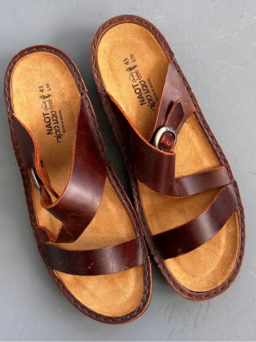 Naot Genova Brown Leather Sandal